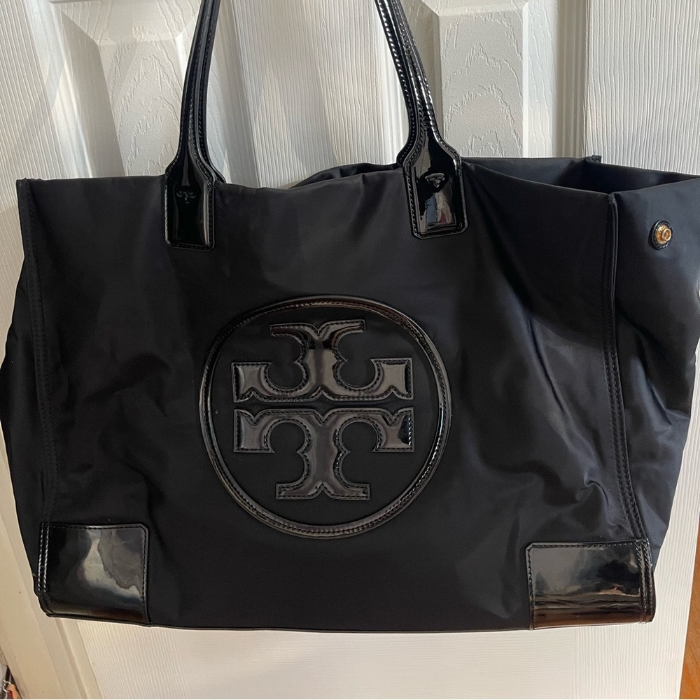 Tory Burch nylon tote bag, large, gently used